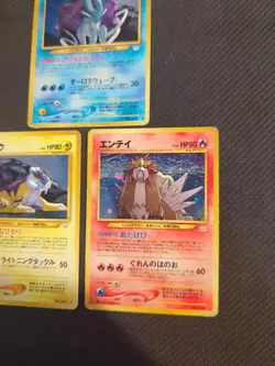 Suicune Entei Raikou Japanese Neo 3 Revelation Holo Rare Pokemon - Image 4