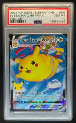2021 Pokemon SWSH Celebrations Flying Pikachu VM #007/025 PSA 10 - Image 1