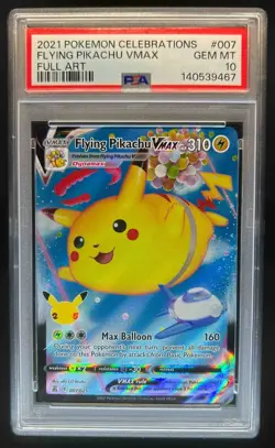 2021 Pokemon SWSH Celebrations Flying Pikachu VM #007/025 PSA 10 - Image 1