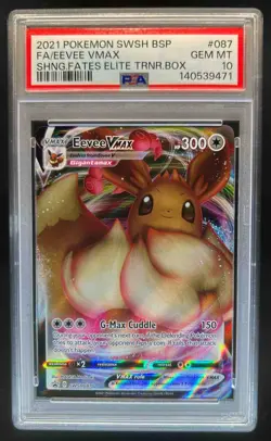 2019-2023 Pokemon SWSH Black Star Promos Eevee VM #SWSH087 PSA 10 - Image 1