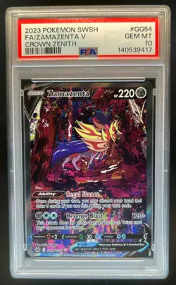 2023 Pokemon SWSH Crown Zenith Zamazenta V Galarian Gallery #GG54/GG70 PSA 10 - Image 1