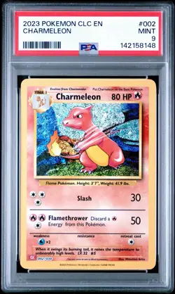 2023 POKEMON CLC EN #002 CHARMELEON PSA 9 MINT CLASSIC - Image 1