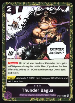 Thunder Bagua OP01-119 One Piece TCG Foil R NM - Image 1