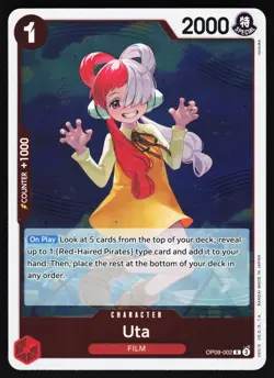 Uta OP09-002 One Piece TCG Foil R NM - Image 1