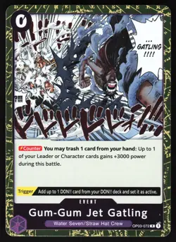 Gum-Gum Jet Gatling OP03-072 One Piece TCG Foil R NM - Image 1
