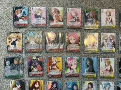 Weiss Schwarz Sword Art Online 63 card lot. Swimsuit Sinon sleeves included - Image 4