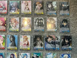 Weiss Schwarz Sword Art Online 63 card lot. Swimsuit Sinon sleeves included - Image 5