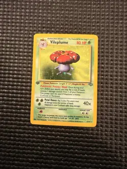 Pokemon TCG Vileplume Jungle Holo Card 15/64 1st Edition Rare - Image 1