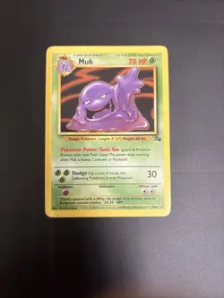 Muk 28/62 Fossil Non Holo Rare Unlimited LP Pokemon Card WOTC - Image 1