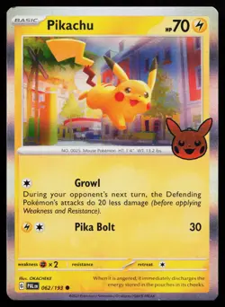 Pikachu 062/193 Common Trick or Trade BOOster 2023 Pokemon Card - Image 1