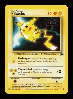 Pikachu (Movie Promo) 4/53 Promo WoTC Promo Pokemon Card - Image 1