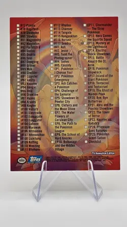 Checklist Series 2 Pokemon Card TCG Topps TV Animation - Image 2