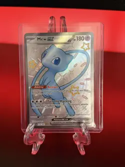 Pokemon Card Mew Ex 216/091 Paldean Fates Shiny Ultra Rare Full Art Near Mint - Image 1
