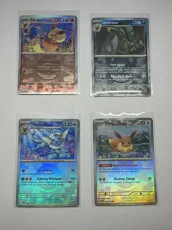 Pokemon Prismatic Evolutions 8 Card Eeveelution Poke Ball Holo Set NEAR MINT - Image 1