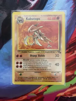 Kabutops 24/62 Fossil Unlimited Regular Rare 60 HP English Pokemon TCG Card - Image 1