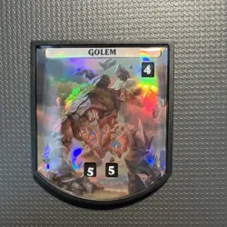 MTG - Golem - Foil - Ultra Pro - Relic Token - 2020 - Image 1