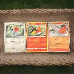 Pokemon Fletchling, Flechinder, Talonflame Evolution Line-3 Card Set-Pokemon TCG - Image 1