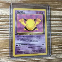 Pokemon Card 1st Edition Drowzee Vintage WOTC 54/82 Team Rocket MP - Image 1