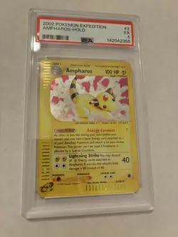 Ampharos Holo 2/165 PSA 5 Pokemon Expedition 2002 Base Set Holo - Image 1