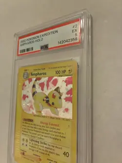 Ampharos Holo 2/165 PSA 5 Pokemon Expedition 2002 Base Set Holo - Image 3