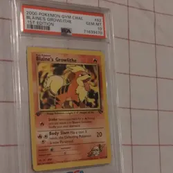 Blaine's Growlithe Gym Challenge 62/132 1st Edition PSA 10 Pokemon - Image 1