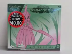 2023 Pokemon Paradox Rift Iron Valiant Factory Sealed ETB Elite Trainer Box - Image 1