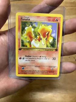 Pokemon 1st Edition Ponyta 64/82 Team Rocket WOTC Vintage LP - Image 1