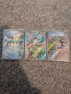 Pokemon Phantasmal Flames IR Lot Of 3: Meowth 106 Flygon 101 Wooper 102 - Image 1