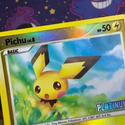 Pokemon Pichu 45/100 Platinum Stamped Reverse Holo Uncommon Stormfront MP - Image 3