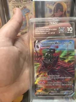 Pokemon Corviknight Vmax TG19/TG30 Silver Tempest TAG 10 Gem Mint - Image 2