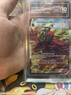 Pokemon Corviknight Vmax TG19/TG30 Silver Tempest TAG 10 Gem Mint - Image 5