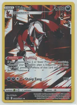 Thievul 2023 Pokemon SWSH Crown Zenith Galarian Gallery Full Art #GG17/GG70 - Image 1