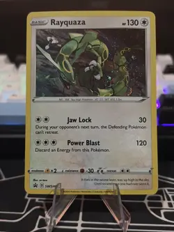 Pokemon Rayquaza SWSH029 Cosmos Holo Black Star Promo - Image 1