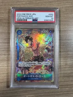 Portgas D. Ace 2024 One Piece JAPANESE OP08 Alternate Art #052 PSA 10 - Image 1