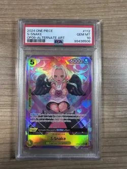 S-Snake 2024 One Piece OP08 Alternate Art #112 PSA 10 - Image 1