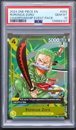 2024 ONE PIECE CHAMP 2024 EVENT PACK #042 RORONOA ZORO PSA 10 - Image 1