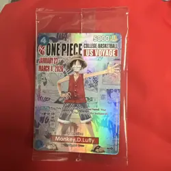 ONE PIECE Monkey D. Luffy College Basketball US Voyage 2026 Promo Mint Sealed - Image 1
