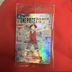 ONE PIECE Monkey D. Luffy College Basketball US Voyage 2026 Promo Mint Sealed - Image 2