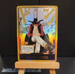 One Piece Dracule Mihawk OP14-Gold DON!! – The Azure Sea’s Seven English NM - Image 1
