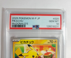 PSA 10 Pikachu 020/M-P 2025 McDonald's Promo Pokemon Card GEM MT Japan - Image 4