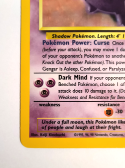 Gengar 5/62 Fossil Holo Rare Pokemon Card LP Light Play Condition - Image 5