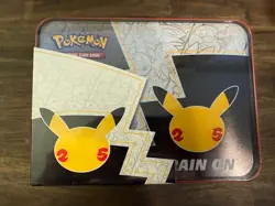 Pokemon 25th Anniversary Celebrations Treasure Chest Lunchbox Tin NEW/SEALED - Image 2