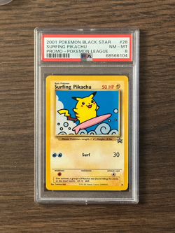 Pokemon Black Star Surfing Pikachu Pokemon League Promo PSA 8 PSA # 68566104 - Image 2