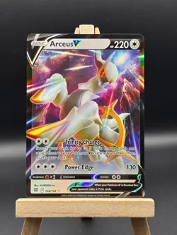 Pokemon TCG Brilliant Stars 122/172 Arceus V Holo Ultra Rare Near Mint - Image 1