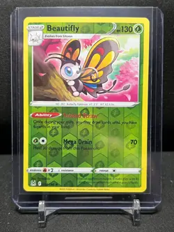 Beautifly 008/196 Reverse Holo Rare Pokemon 2022 Lost Origin NM - Image 1