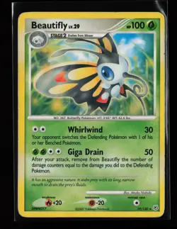 Beautifly 19/130 Rare Diamond and Pearl Heavily Played Pokemon Card - Image 1