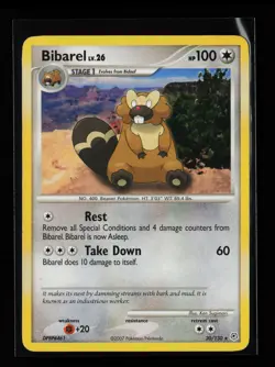 Bibarel 20/130 Rare Diamond and Pearl Heavily Played Pokemon Card - Image 1