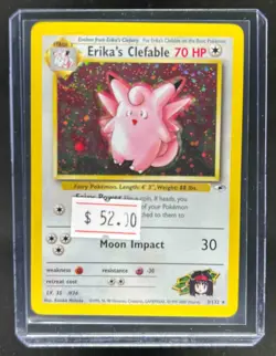 2000 Pokemon Gym Heroes Erika's Clefable Holo #3/132 - Image 1