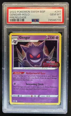 2022 Pokemon SWSH Black Star Promos Gengar #SWSH241 PSA 10 - Image 1