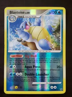 Pokemon Blastoise Platinum 2/127 Reverse Holo Rare - Image 1